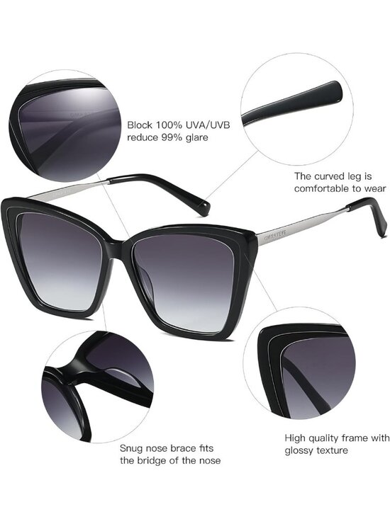 Trendy Oversized Cat Eye Sunglasses for Women | Handmade Acetate Shades for